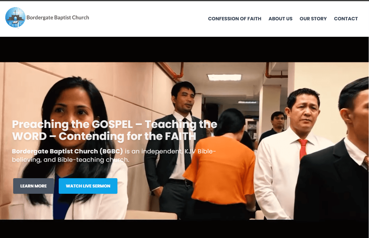 Bordergate Baptist Church screenshot